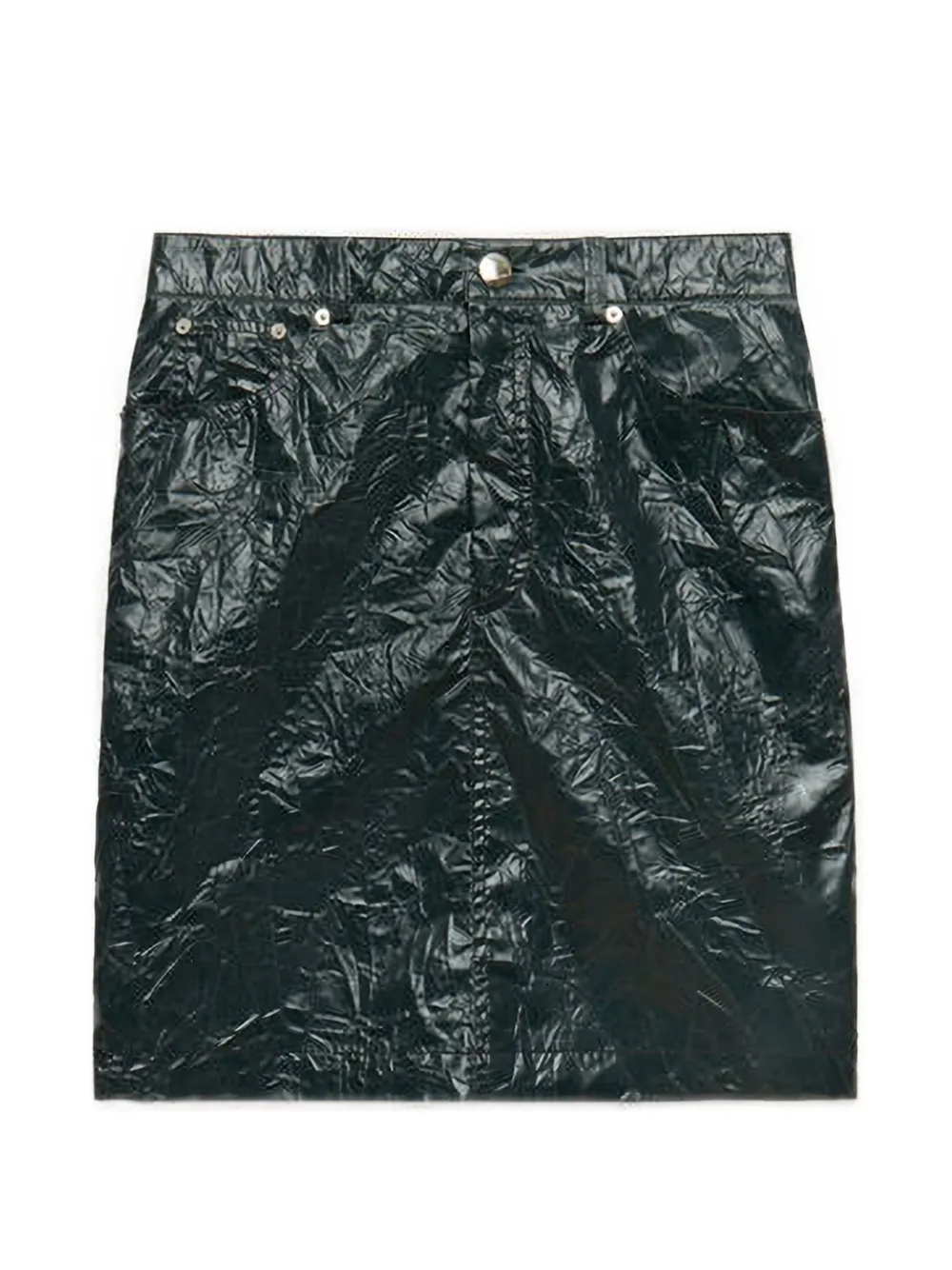 Marni jupe à cinq poches à texture froissée - Vert