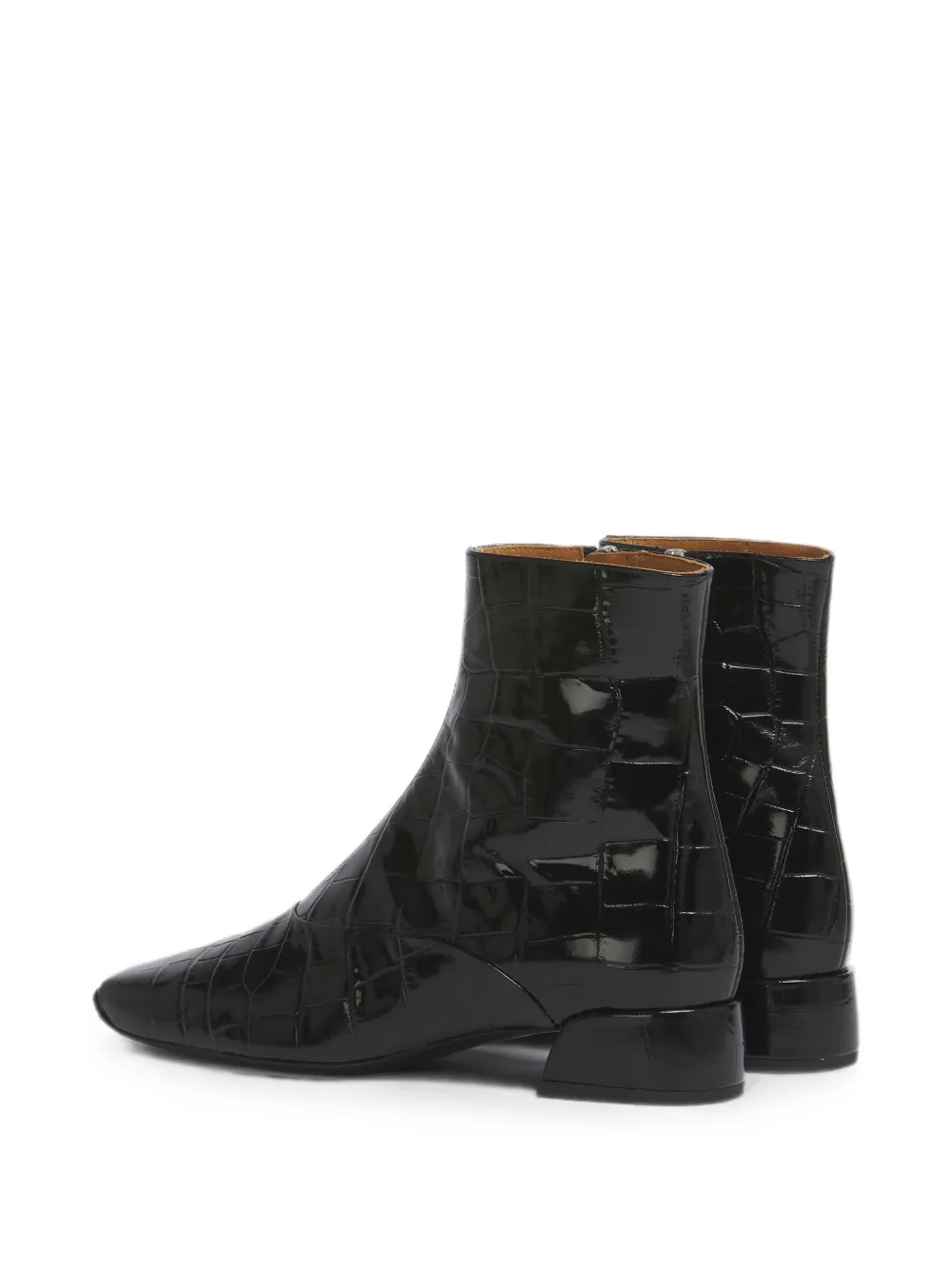 Marni croc-effect ankle boots Zwart
