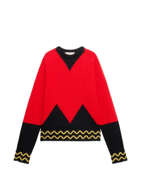 Marni geometric-intarsia sweater