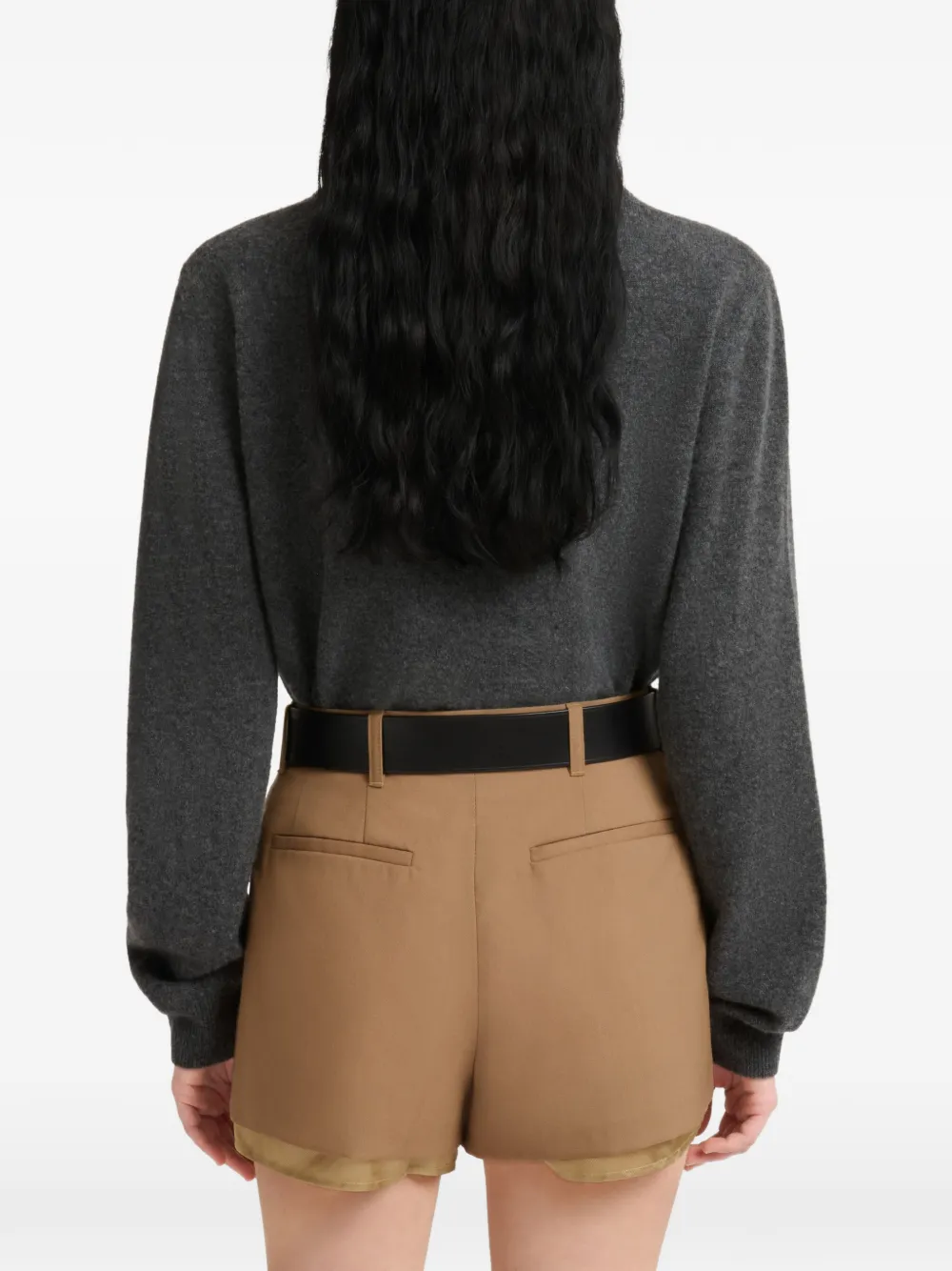 Marni Grijs kasjmier vest met gelaagd effect