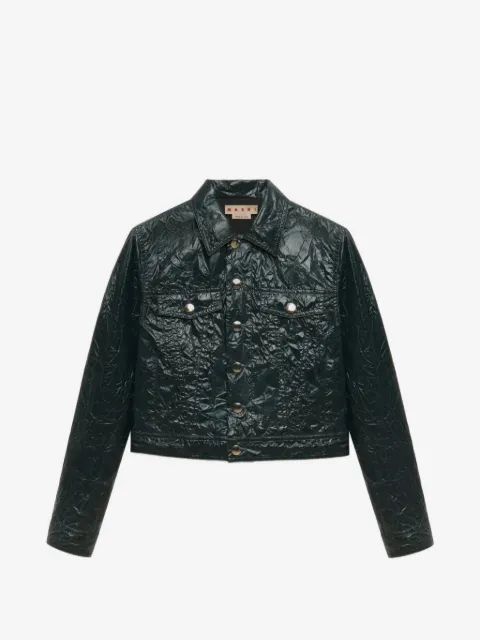 Marni crinkled-finish jacket