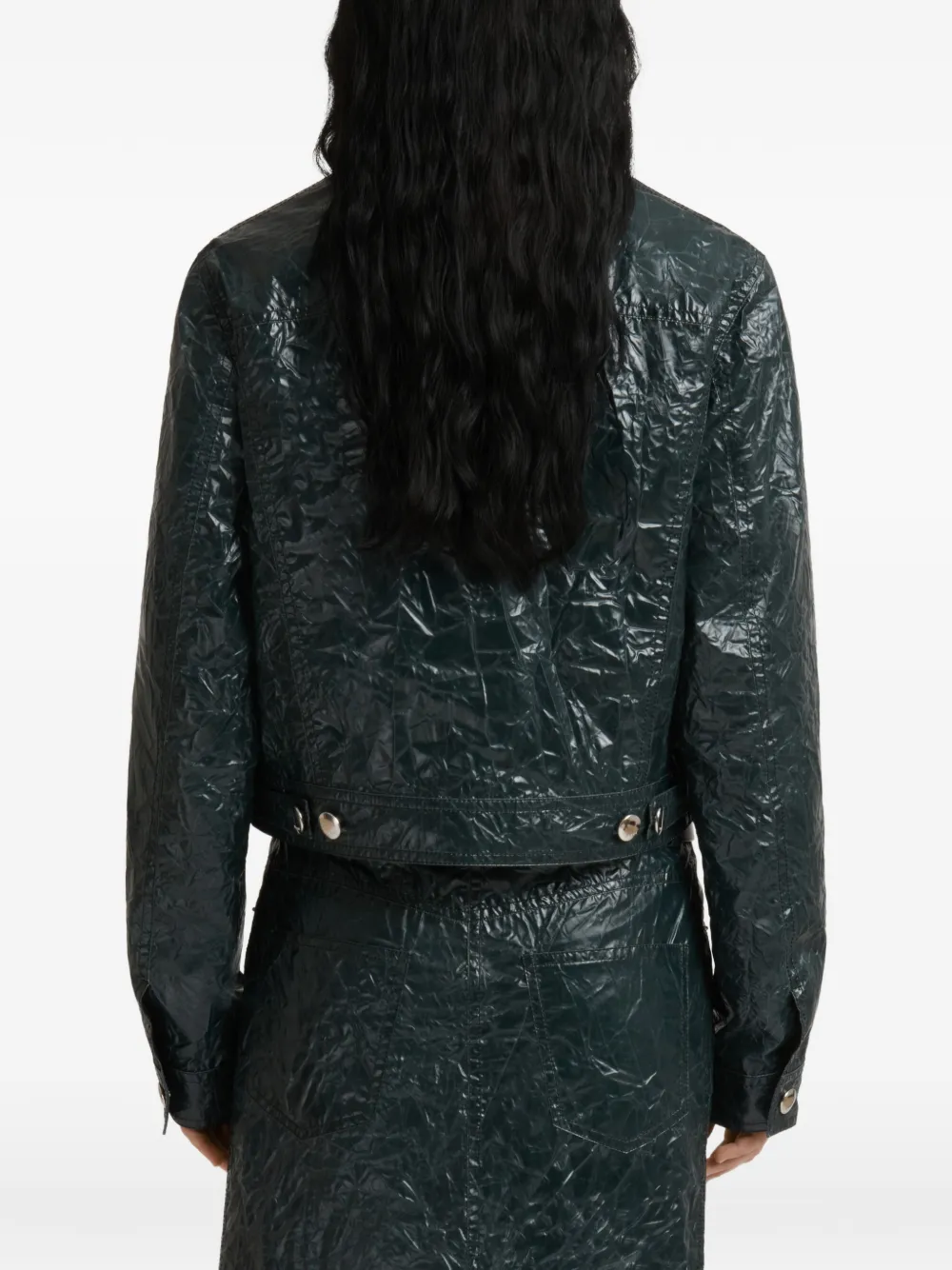 Marni Shirtjack met gekreukte afwerking Groen
