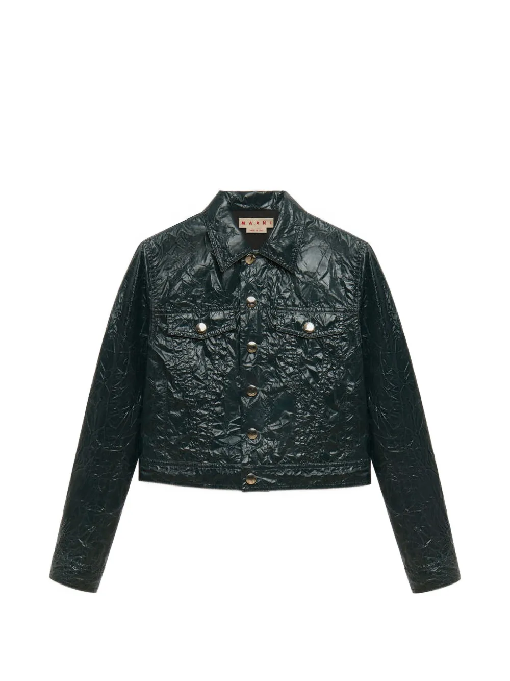 Marni crinkled-finish jacket - Grün