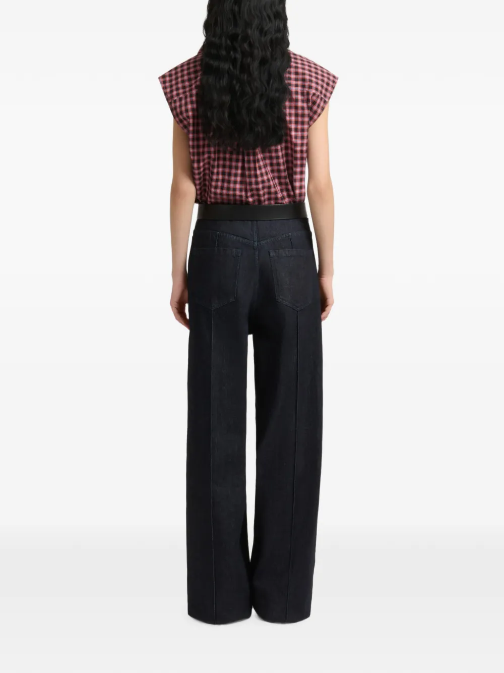 Marni Onbewerkte ongewassen jeans met verticale stiksels Blauw