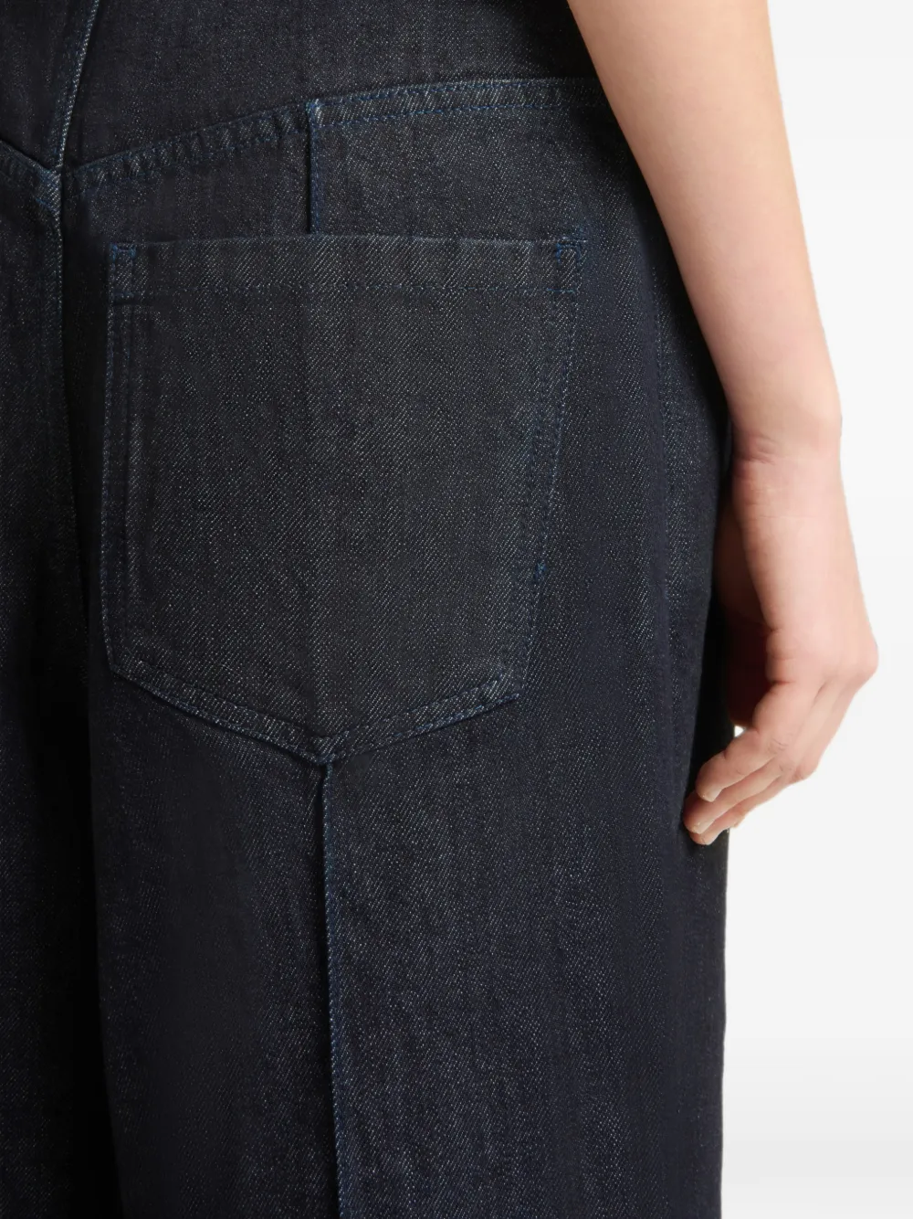 Marni Onbewerkte ongewassen jeans met verticale stiksels Blauw