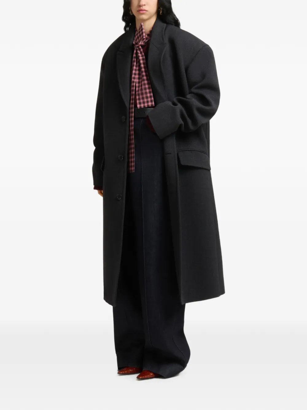 Marni Tweed oversized jas Grijs