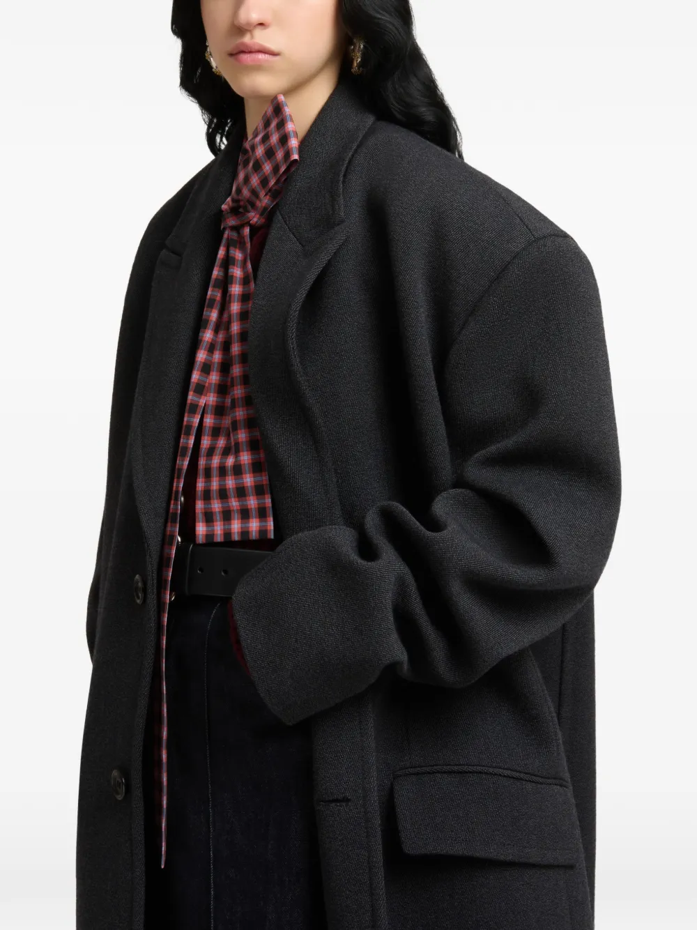 Marni Tweed oversized jas Grijs