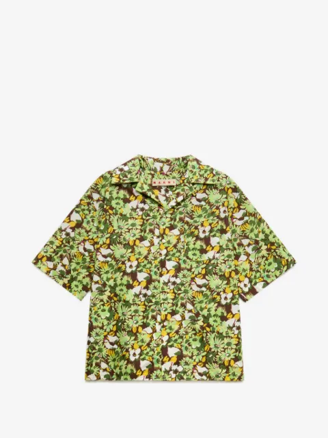 Marni camisa de popelina con estampado Pop Flowers