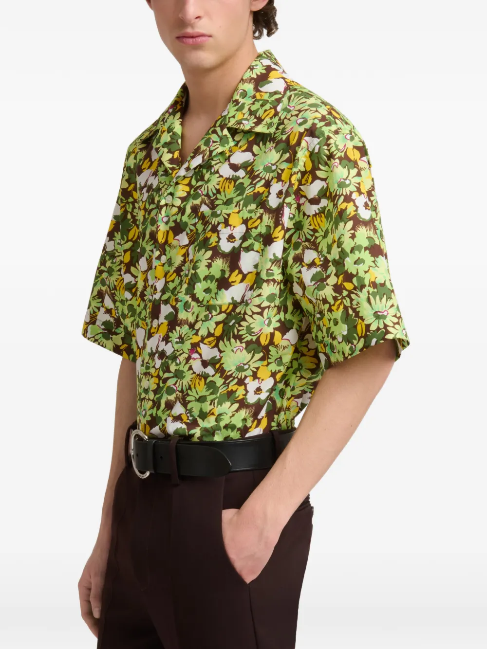 Marni Overhemd met bloemenprint Groen