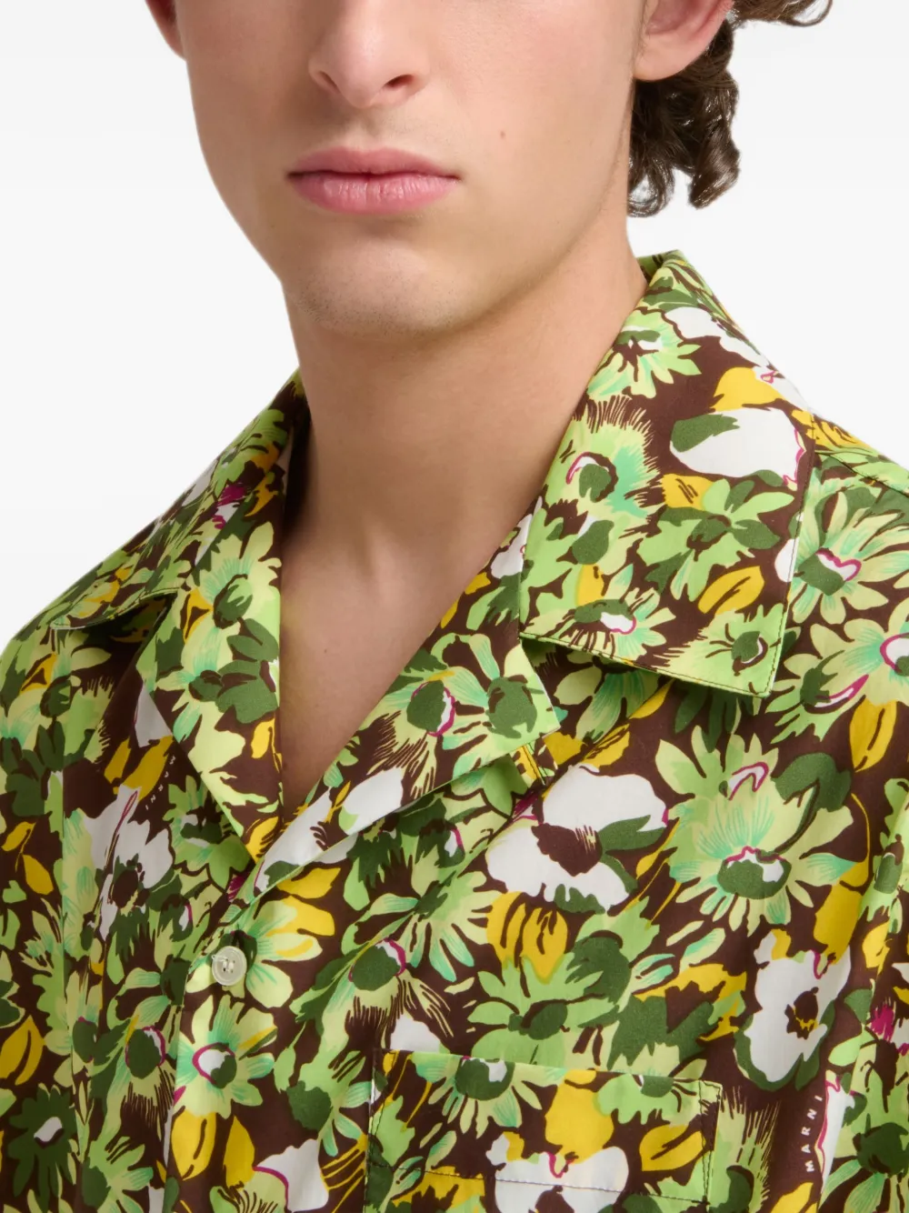 Marni Overhemd met bloemenprint Groen