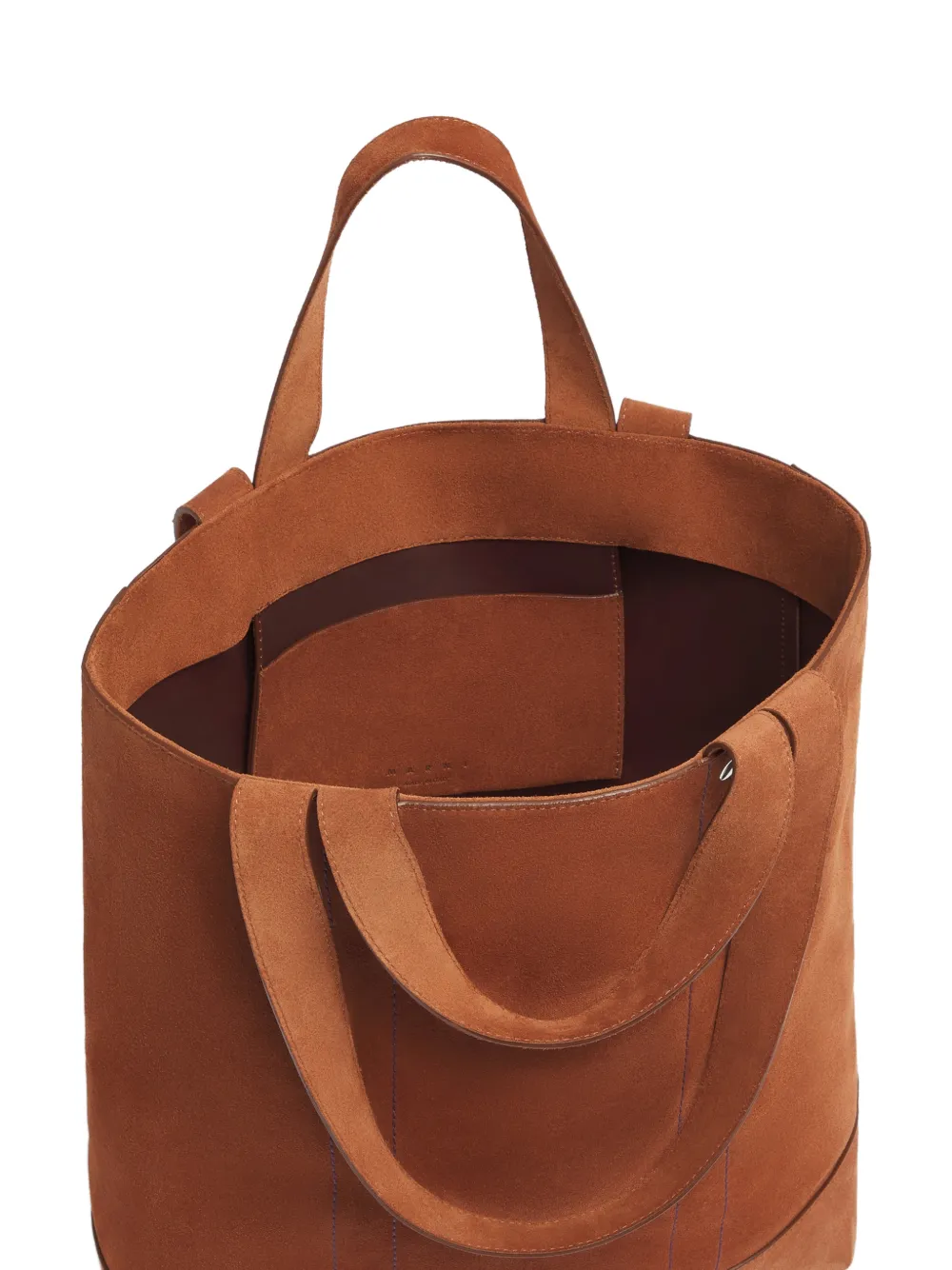Marni Suède verfraaide shopper Bruin