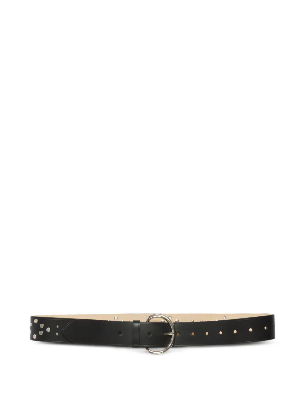 Marni Leren riem met metalen studs Zwart