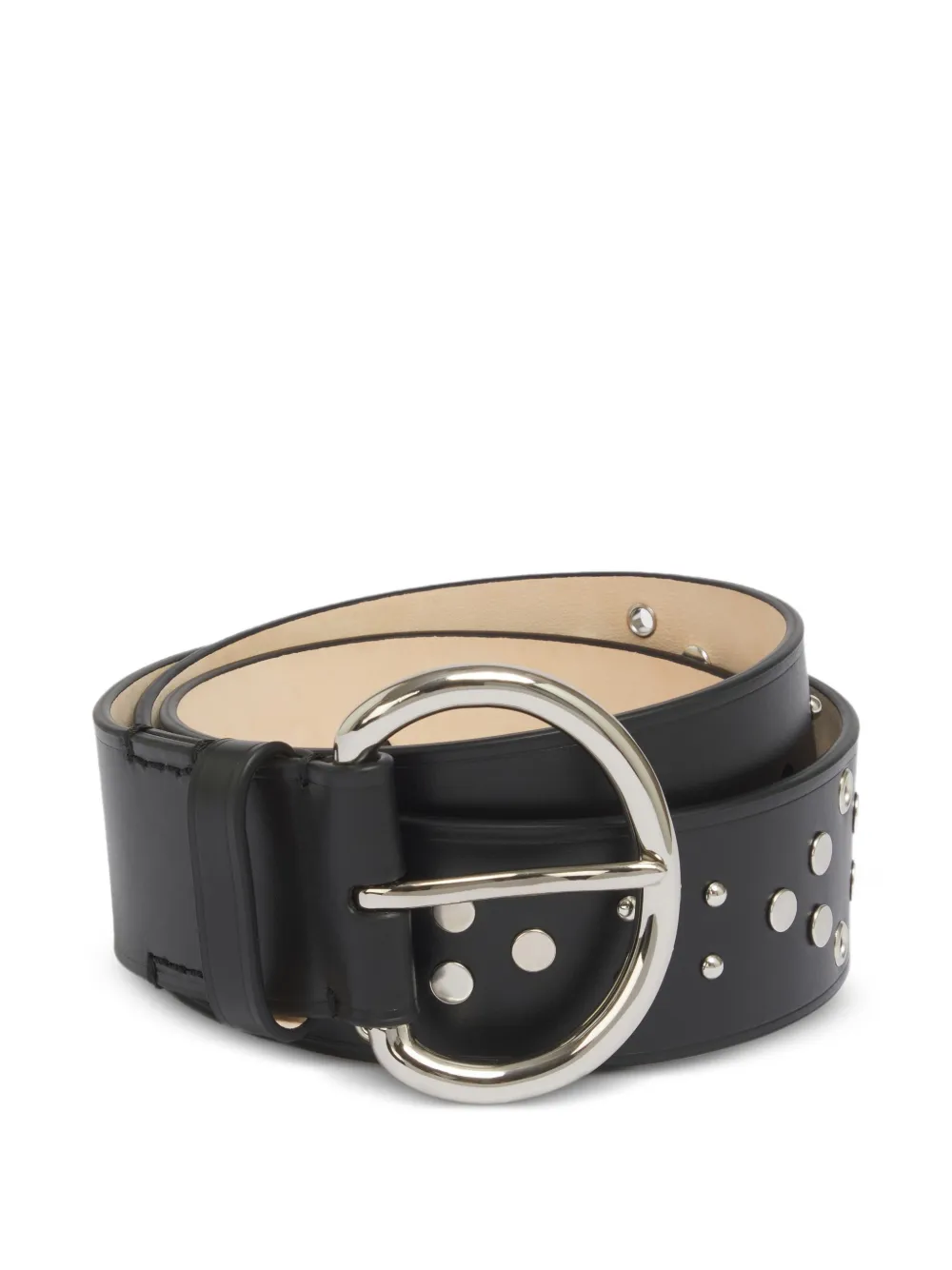 Marni Cintura nera in pelle con borchie - Nero