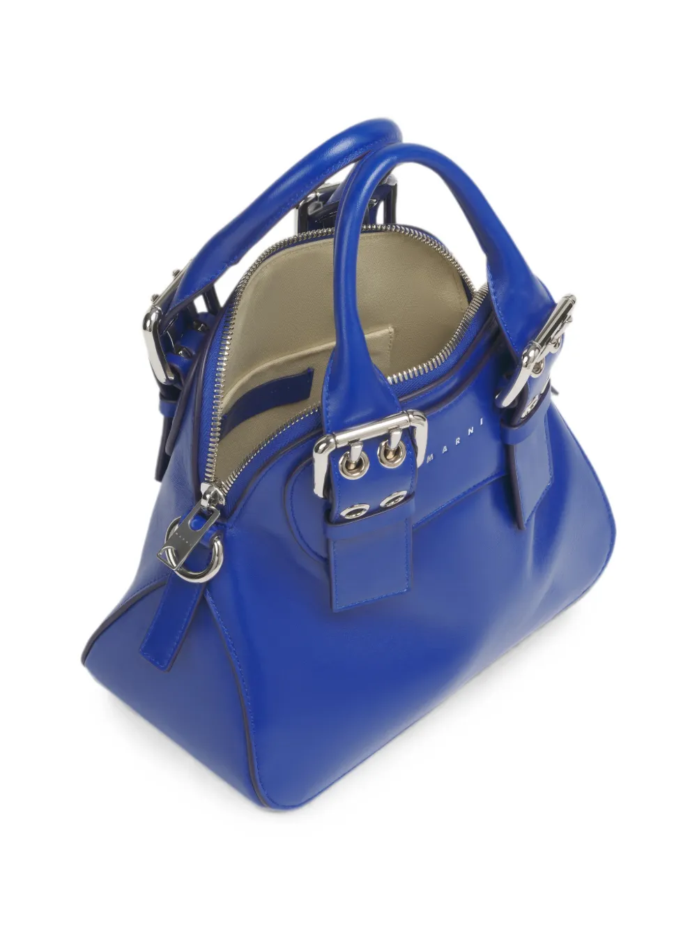 Marni Kleine leren heuptas Blauw