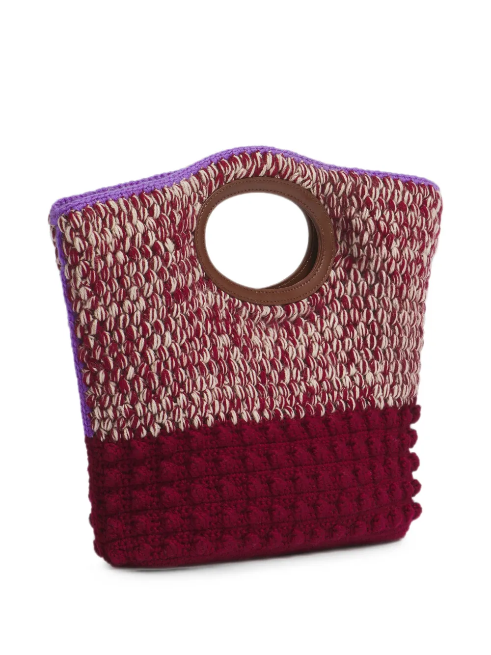 Marni Gehaakte shopper met logopatch Rood