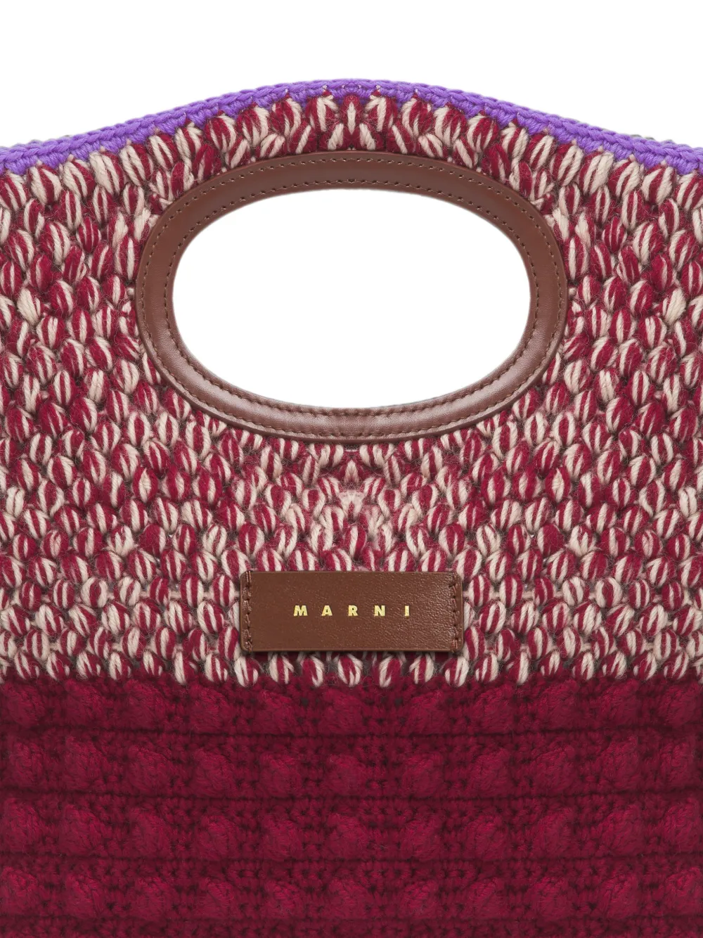 Marni Gehaakte shopper met logopatch Rood