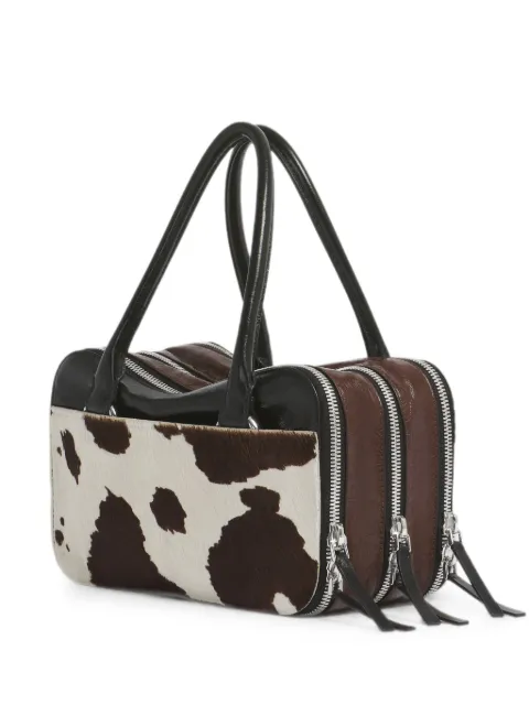 Marni Boxyne cow-print leather tote bag