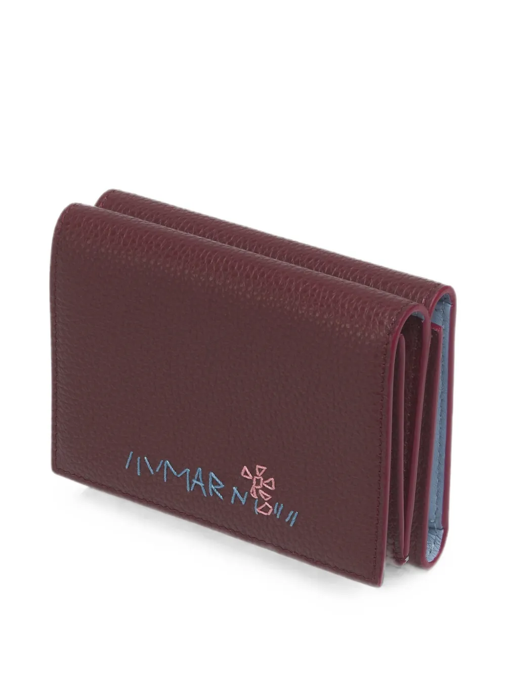 Marni Mending leren portemonnee Rood