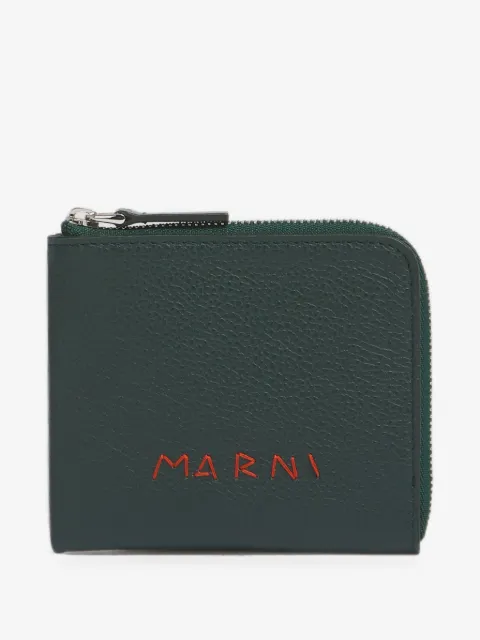 Marni Mending logo leather wallet