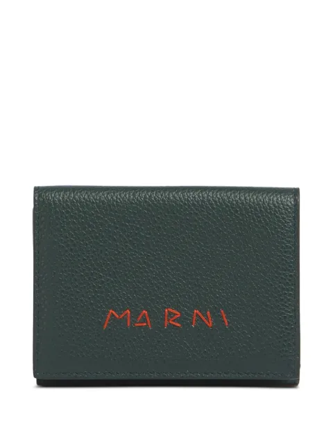 Marni logo-embroidered trifold wallet