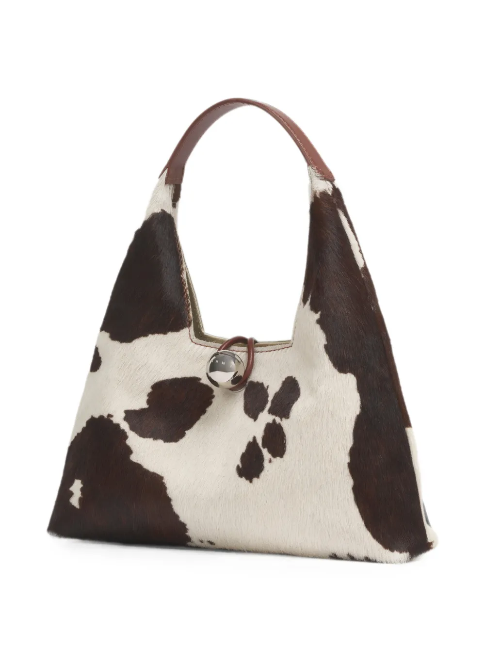 Marni Schoudertas met koeienprint Wit