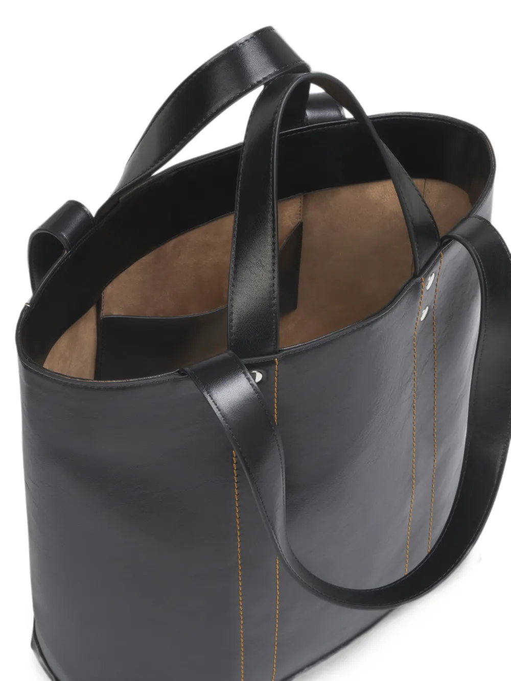 Marni N S leren shopper Zwart