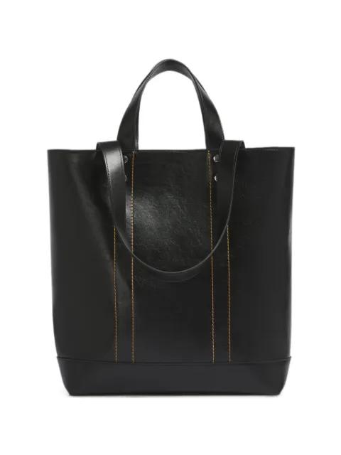 Marni black leather N/S tote bag