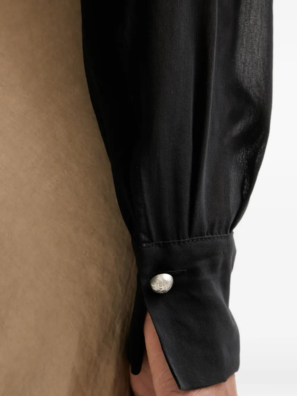 PINKO Blouse met capuchon en wikkel-design Zwart