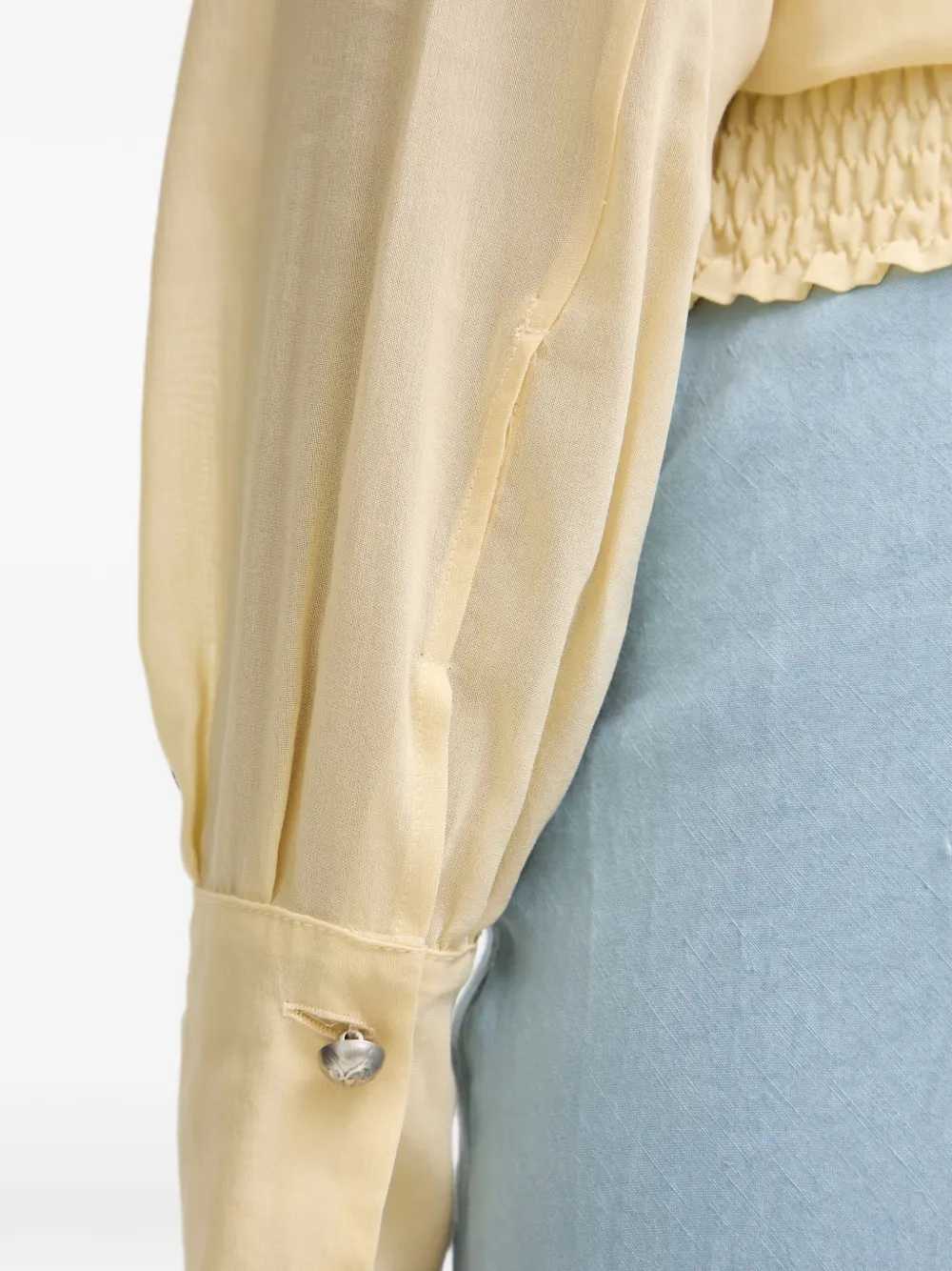PINKO Blouse met capuchon en wikkel-design Geel