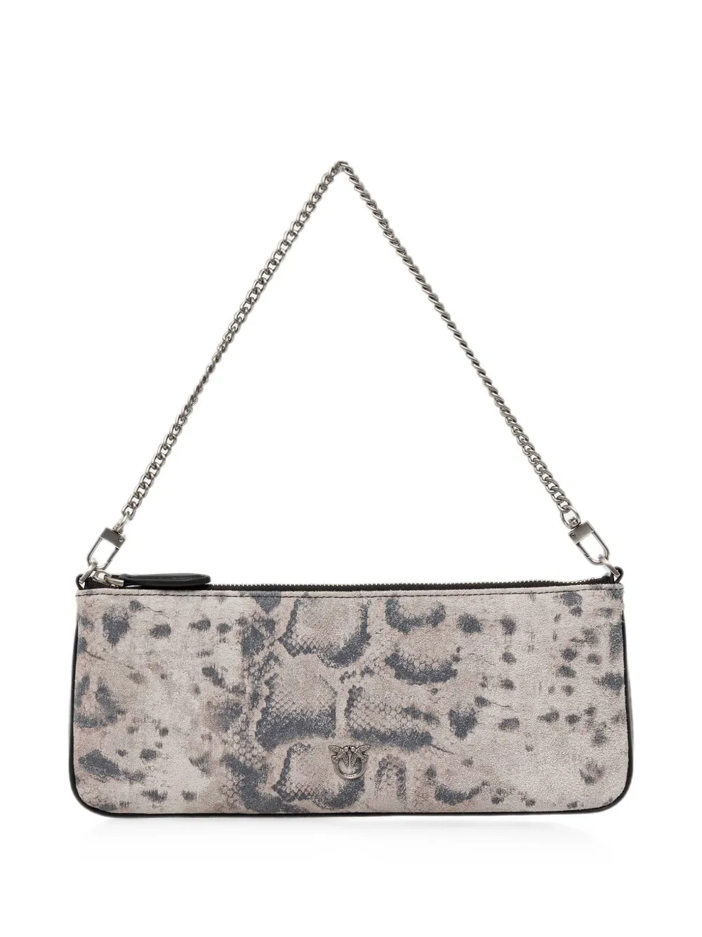 PINKO Love Birds snake-effect clutch bag - Nude