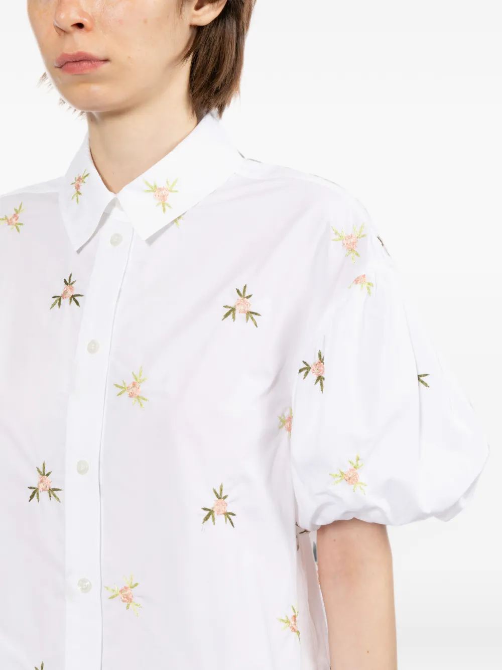 Simone Rocha Blouse met pofmouwen Beige