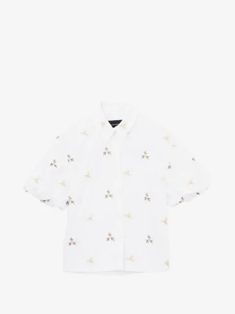 Simone Rocha embroidered puff-sleeve shirt