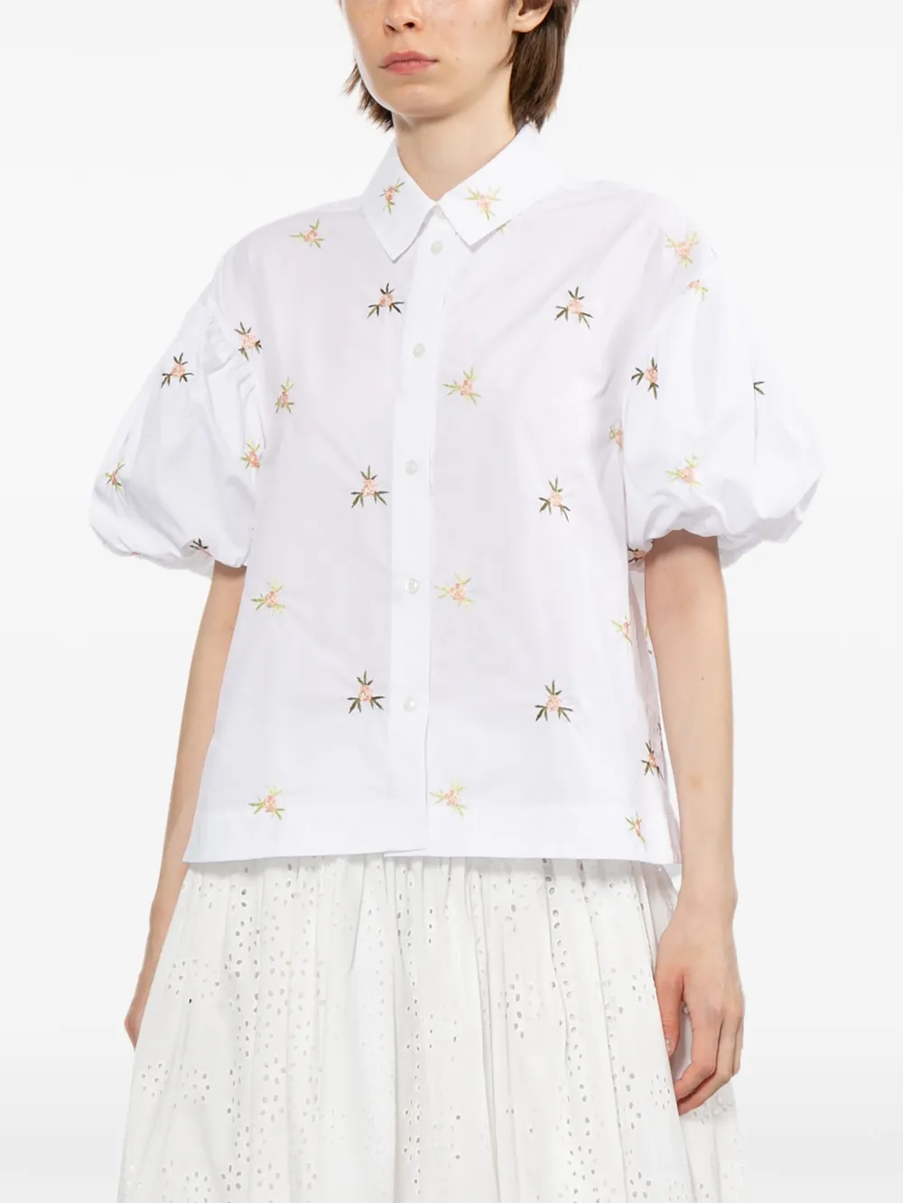 Simone Rocha Blouse met pofmouwen Beige