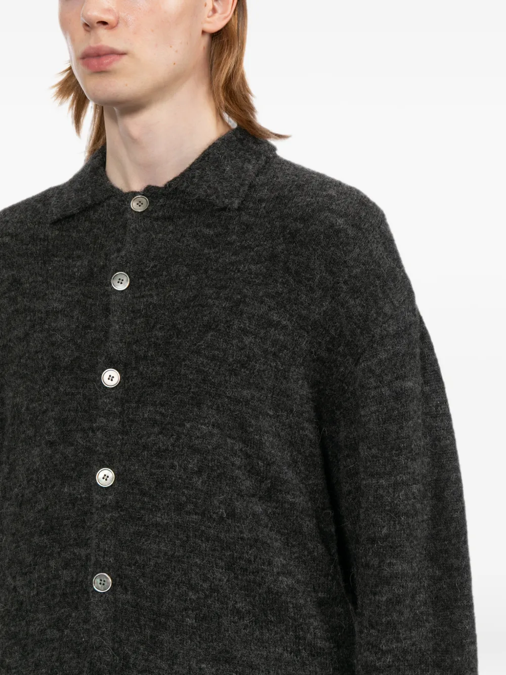 OUR LEGACY Button-up vest met polokraag Grijs