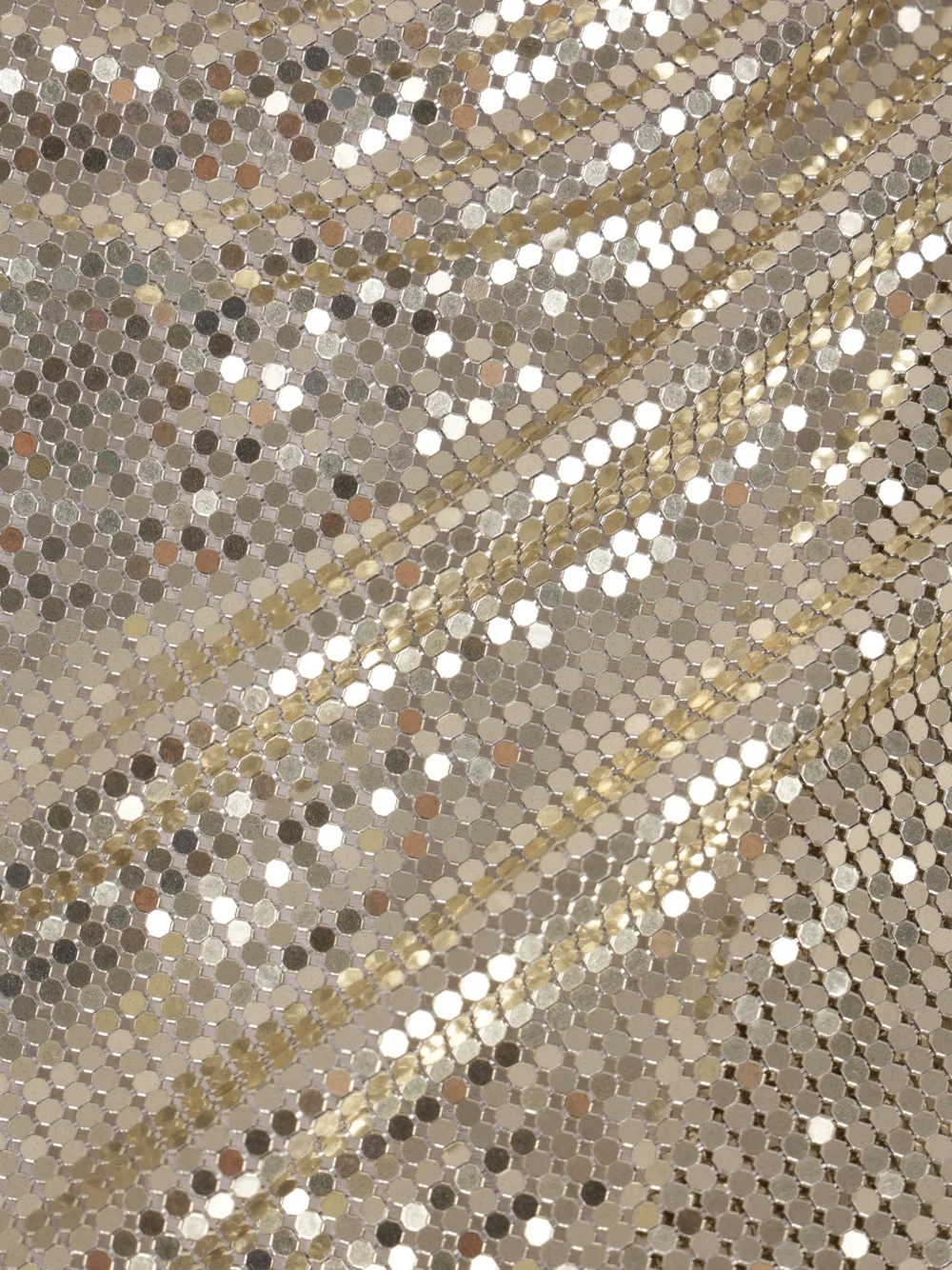 Rabanne Gedrapeerde mesh top Goud
