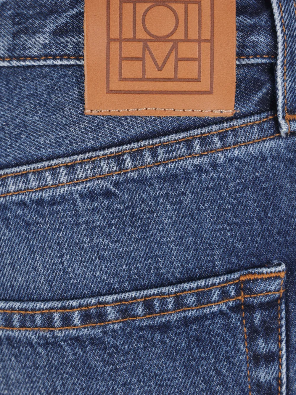 TOTEME Jeans met gedraaide naad en verwassen effect Blauw