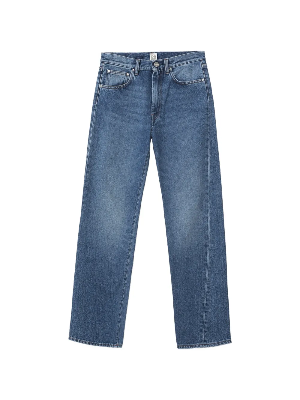 TOTEME washed-effect twisted-seam jeans - Blu