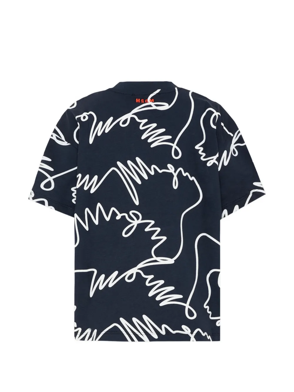 MSGM Kids T-shirt met print Blauw