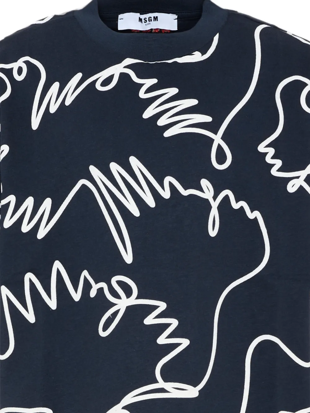 MSGM Kids T-shirt met print Blauw