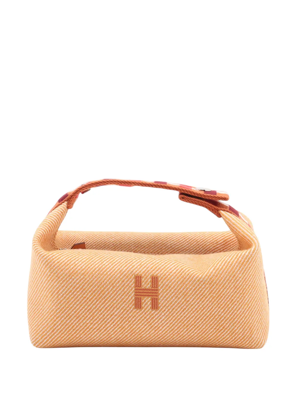 Hermès Pre-Owned 2010-2026 Small Toile Bride A Brac Case vanity bag - Orange