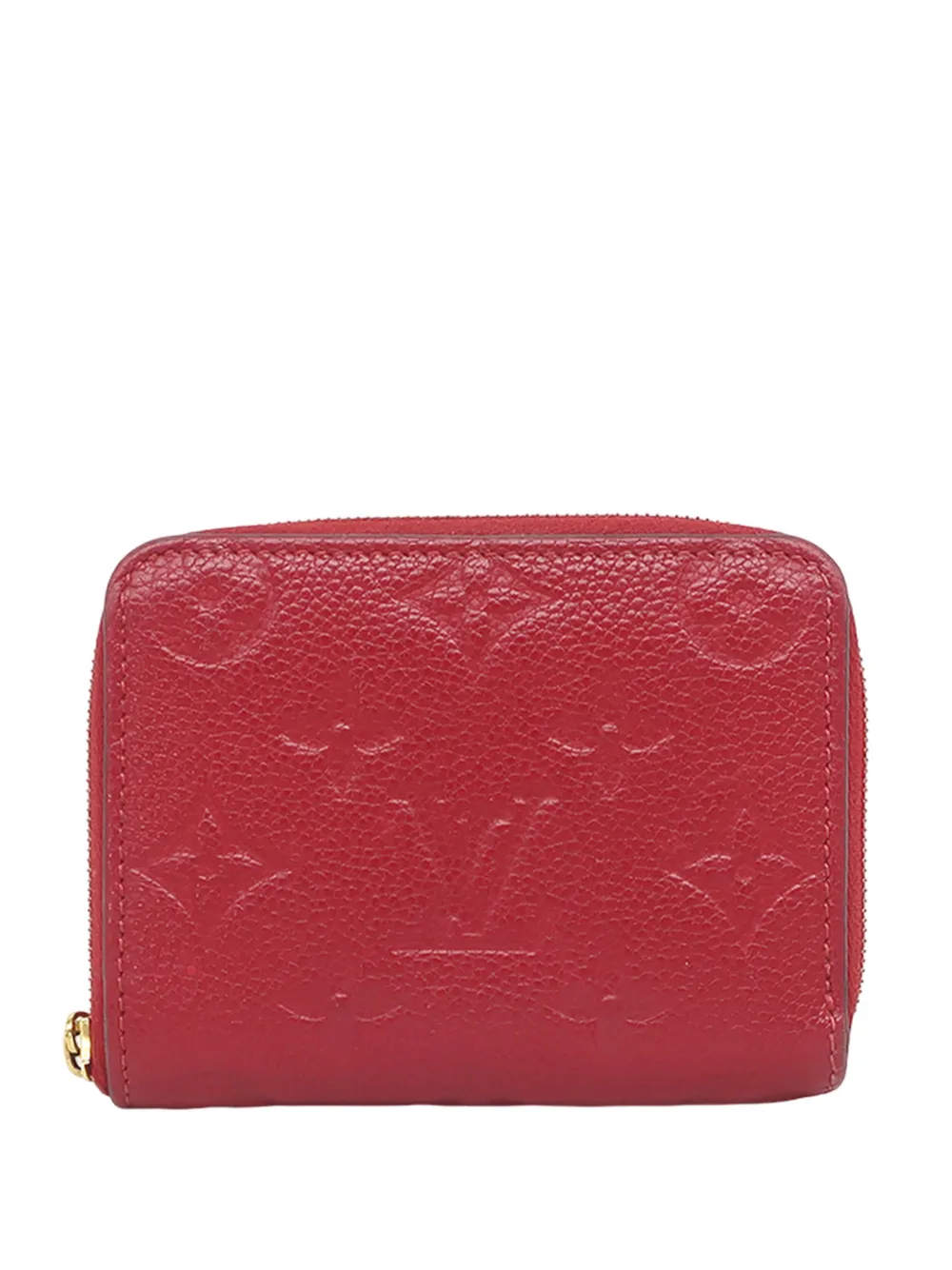 Louis Vuitton Pre-Owned Portamonete Zippy Purse in pelle Empreinte con monogramma 2018 - Rosso