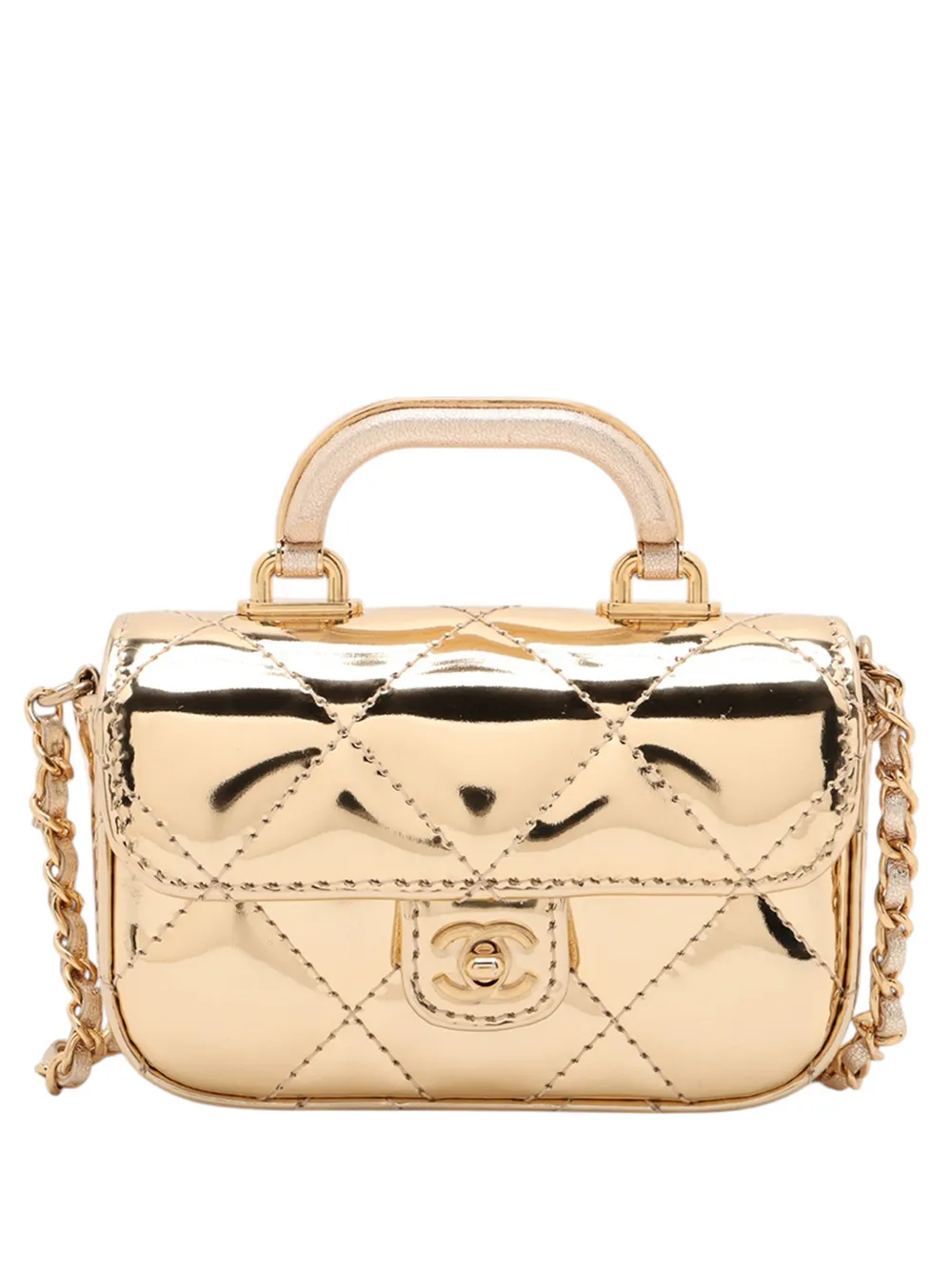 CHANEL Pre-Owned Borsa a tracolla trapuntata CC 2021-2026 - Oro