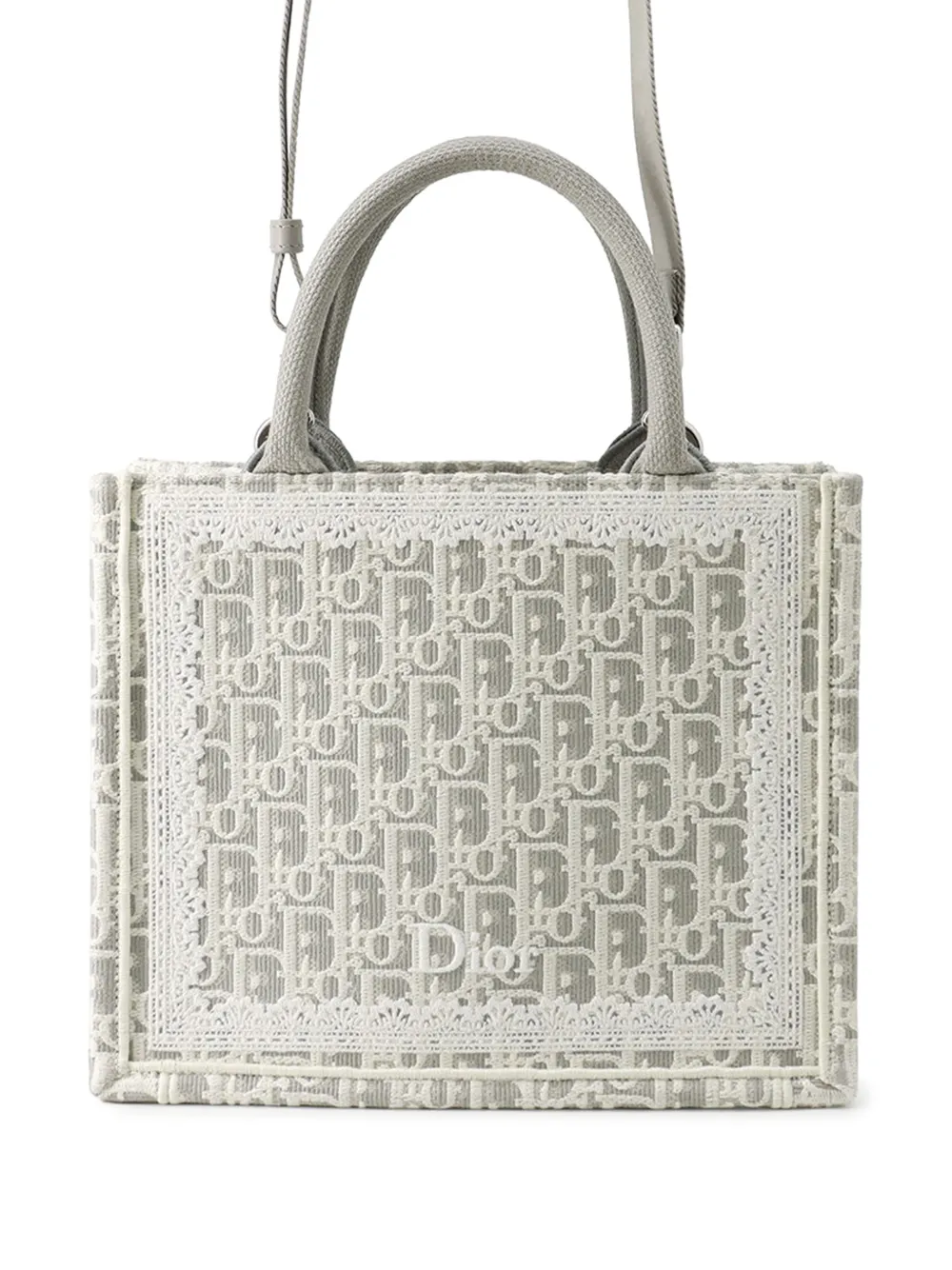 Christian Dior Pre-Owned Borsa tote Oblique mini con ricamo 2010-2026 - Grigio