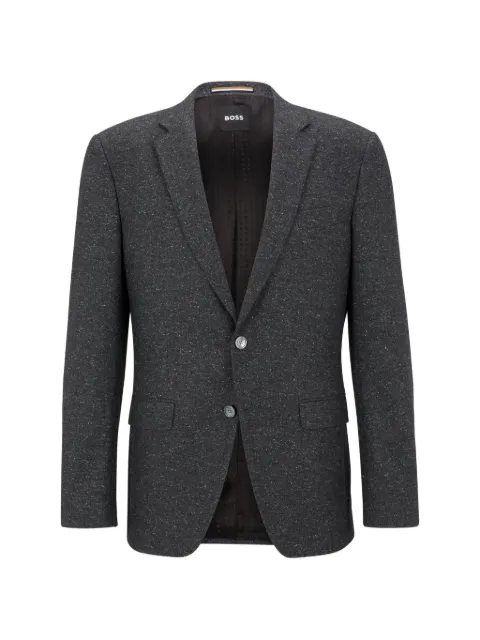 HUGO elbow-patch wool jacket