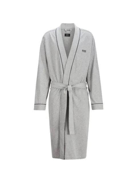 HUGO piping-detail belted dressing gown
