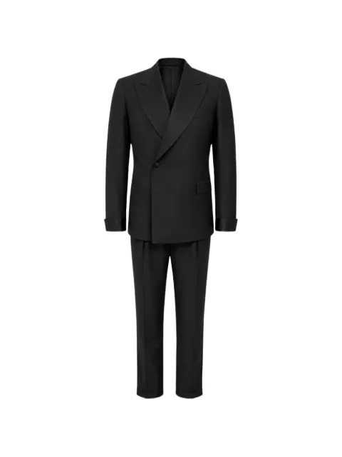 FRANZESE COLLECTION double-breasted satin-trim suit