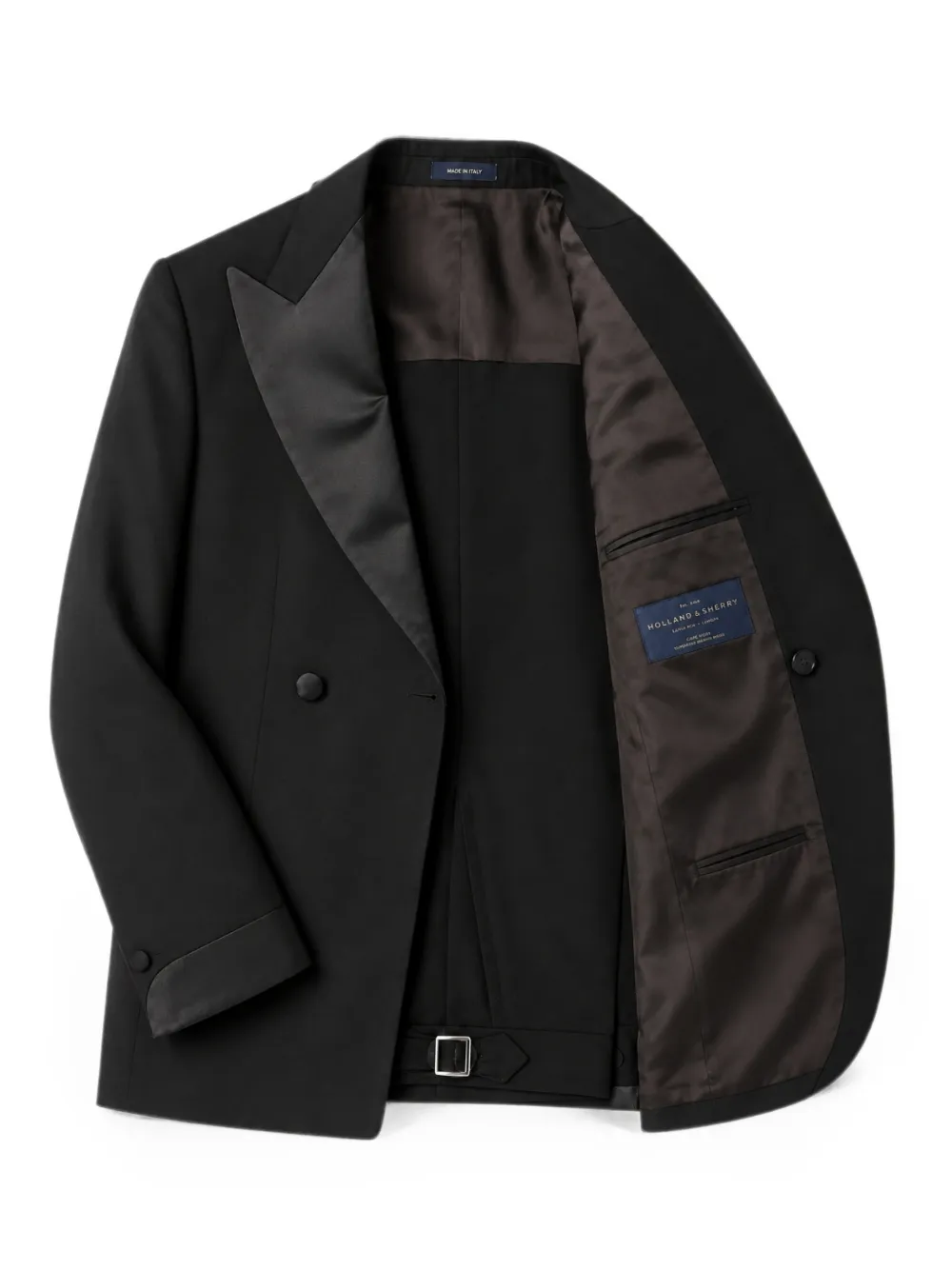 FRANZESE COLLECTION Blazer met dubbele rij knopen en satijnen afwerking Zwart