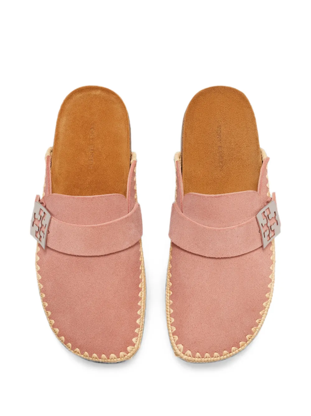 Tory Burch Mellow raffia muiltjes Roze