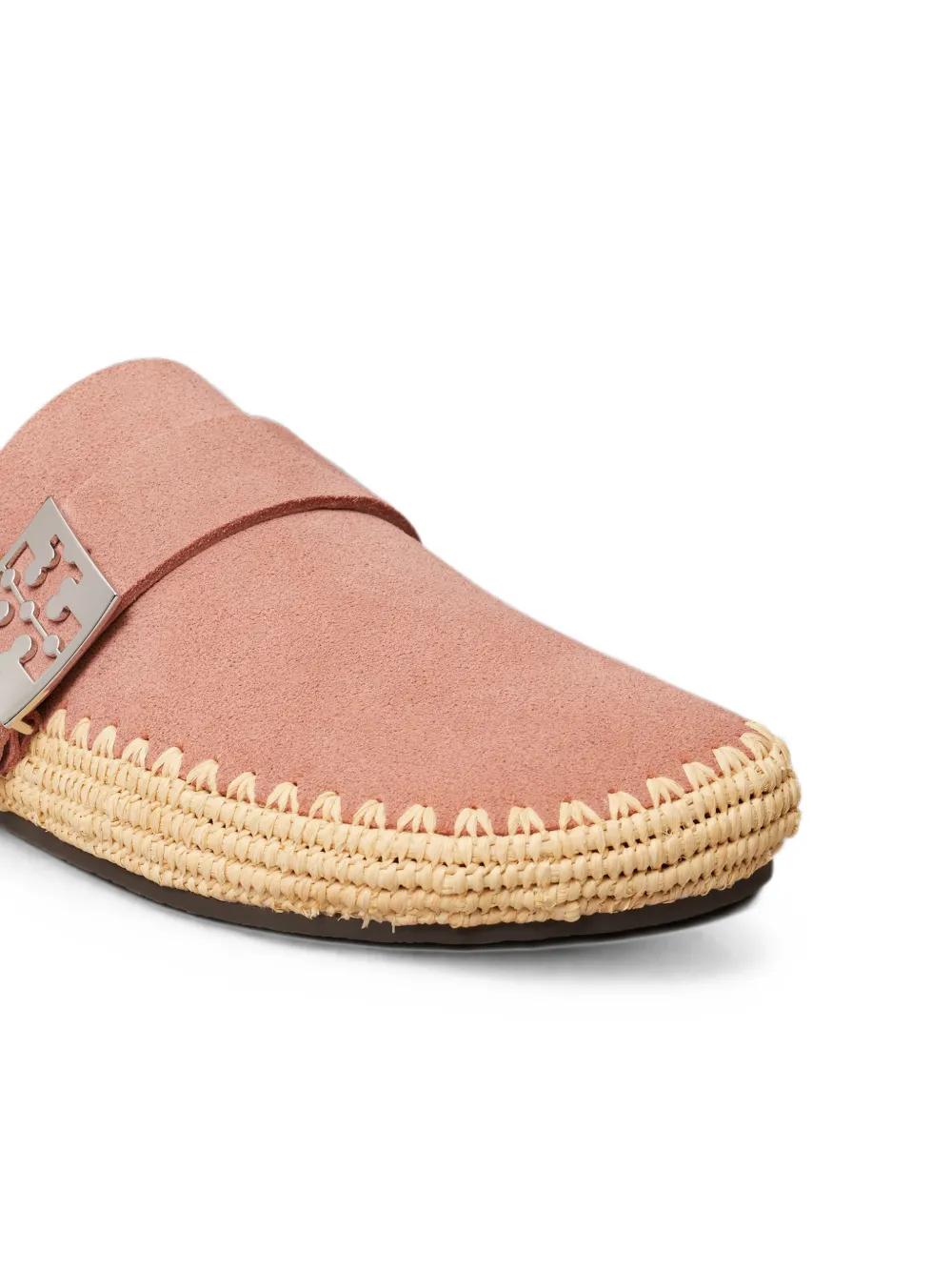 Tory Burch Mellow raffia muiltjes Roze