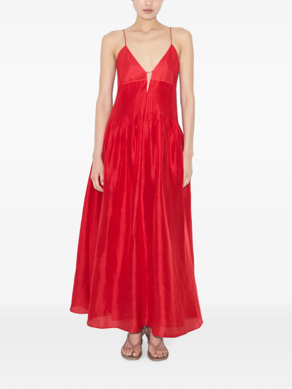 Tory Burch Maxi-jurk met logodetail Rood